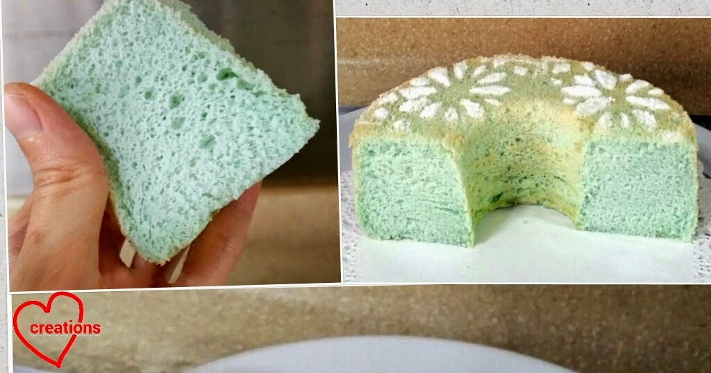 Loving Creations for You 'Frozen' Blue Pea Flower Chiffon Cake