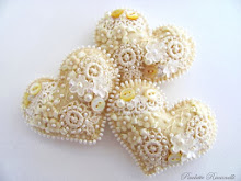 tiny embellished heart trio