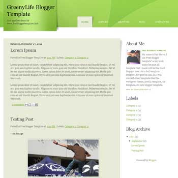 GreenyLife Blogger Template