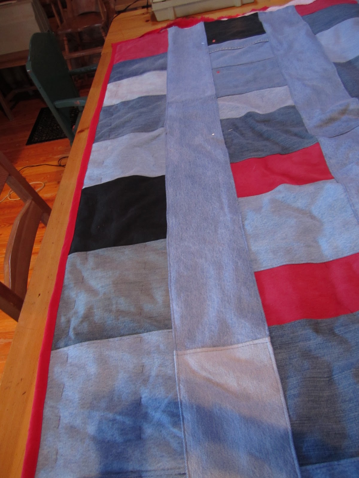 Cariboo Gals The Makings of a Denim Blanket