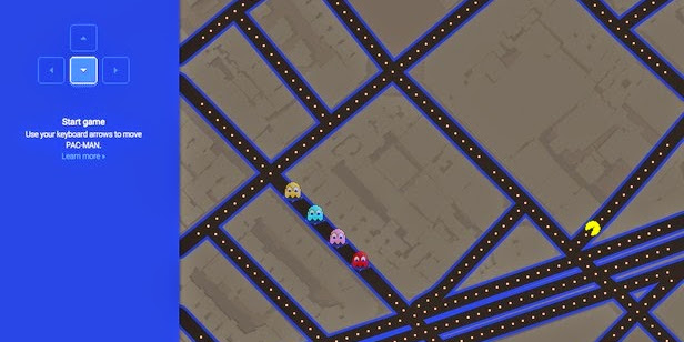 Bermain Pac-Man di Google Map - April Mop
