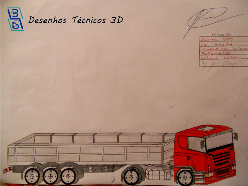 Desenho de caminhão – Volvo VM em 3D