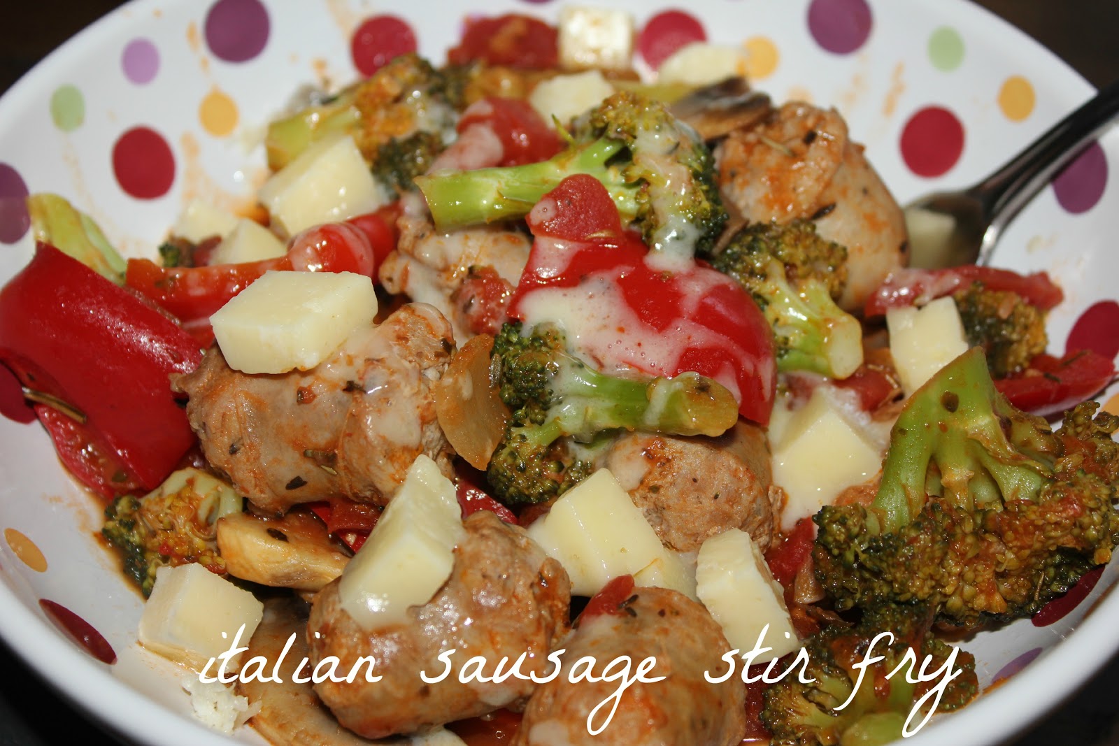 Three Peas In My Little Pod italian sausage stir fry
