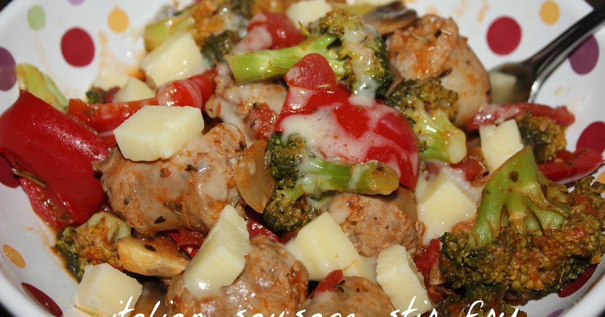 Three Peas In My Little Pod italian sausage stir fry