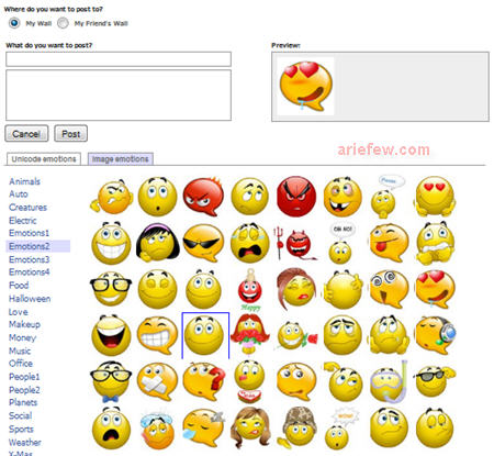 Simbol-simbol chats Facebook