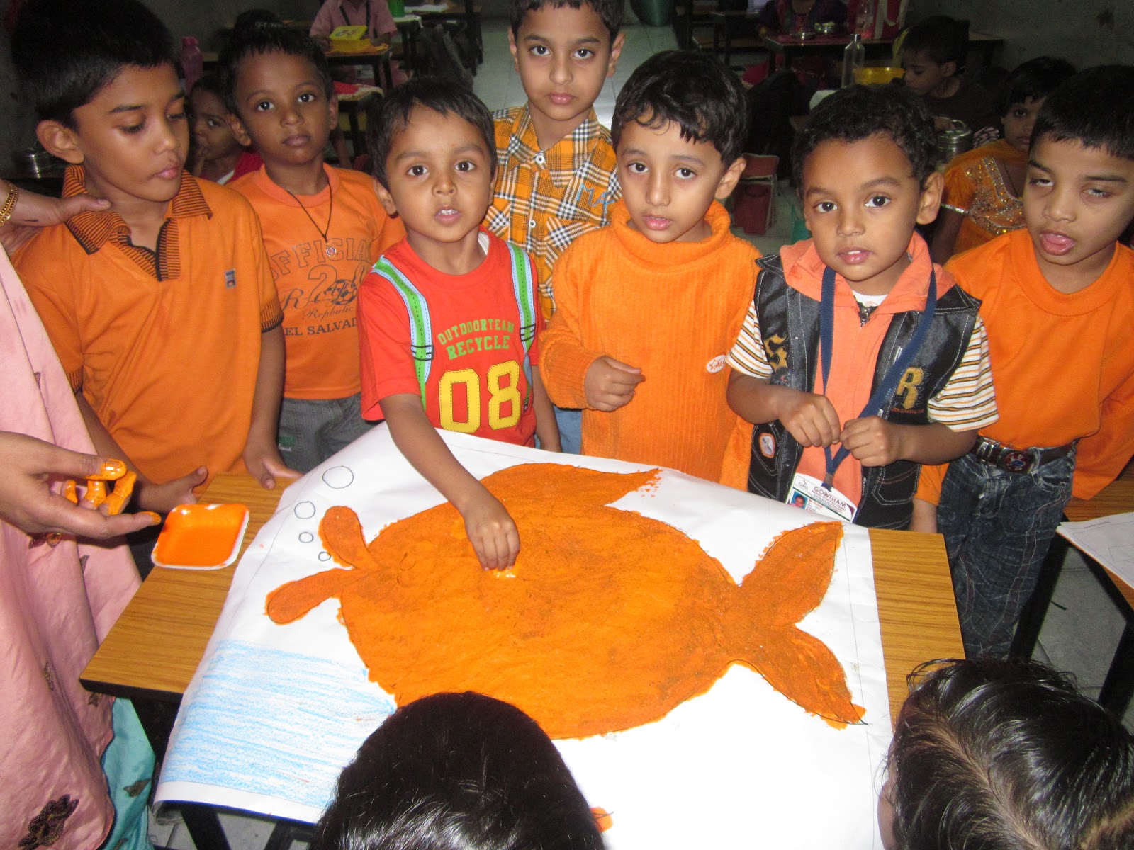 Gowtham Model School Santoshnagar Pre Primary Orange Color Day