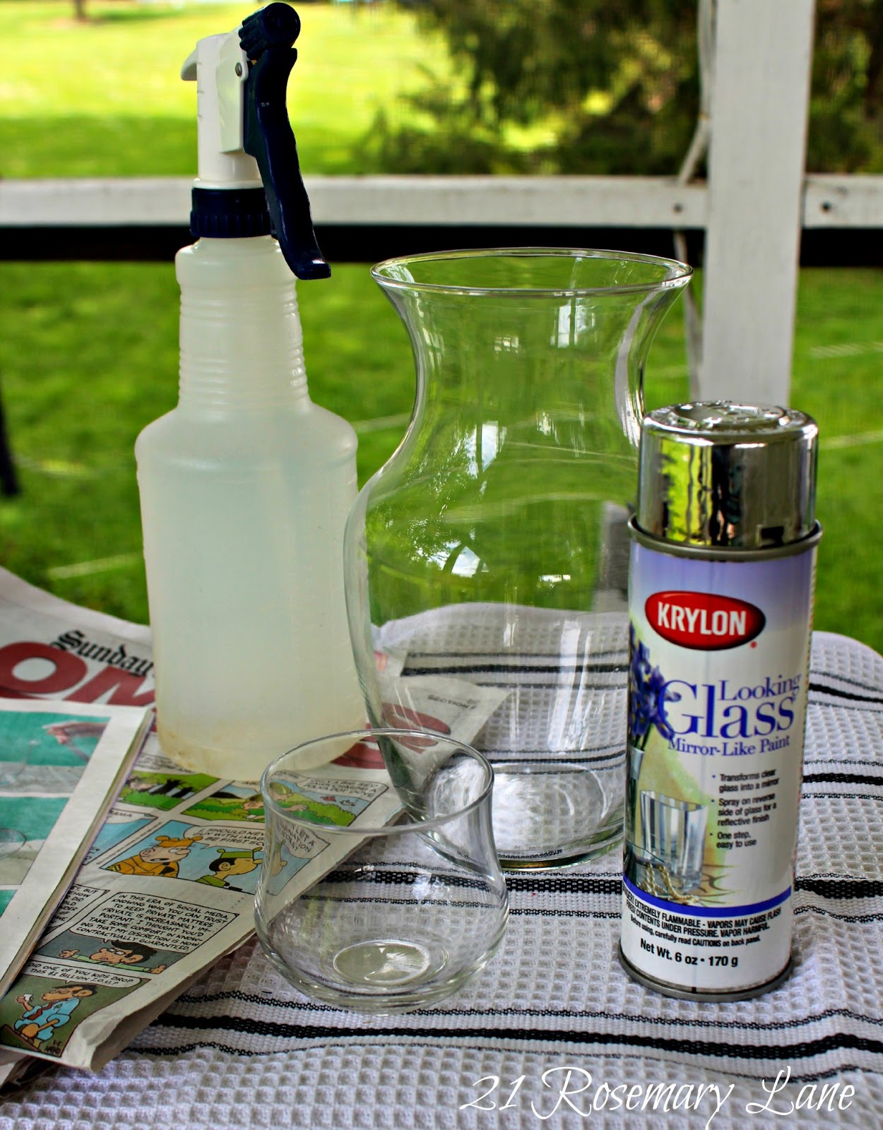 21 Rosemary Lane Make Your Own Mercury Glass Votives and Vases