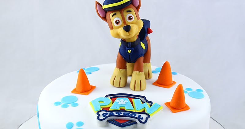 Torta decorata Paw Patrol con Chase tridimensionale in ...
