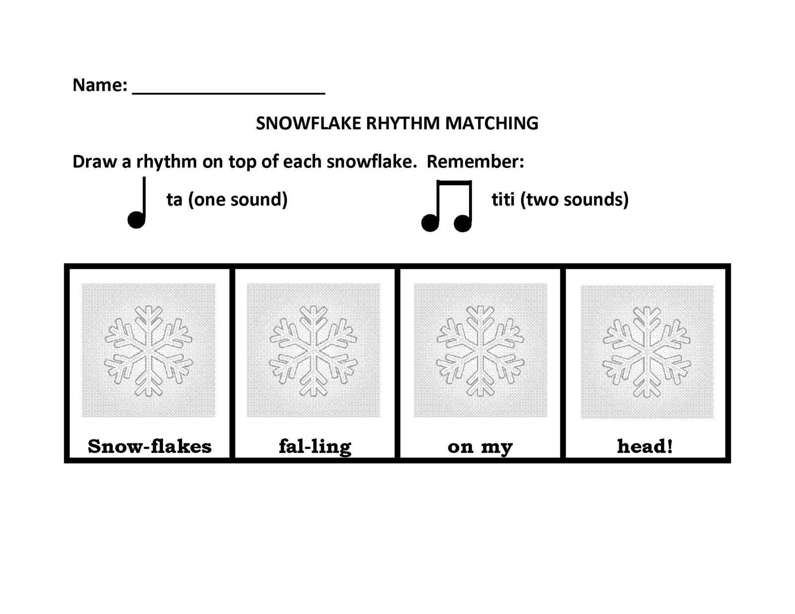 worksheet Snowflake Worksheets the sweetest melody snowflake worksheet kinder and first this set of four worksheets each has different text at bottom is available for free my tpt store