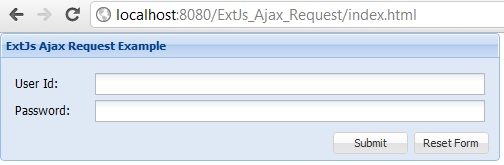 ExtJs 4 Ajax JSON Request and Response example using Java Servlet