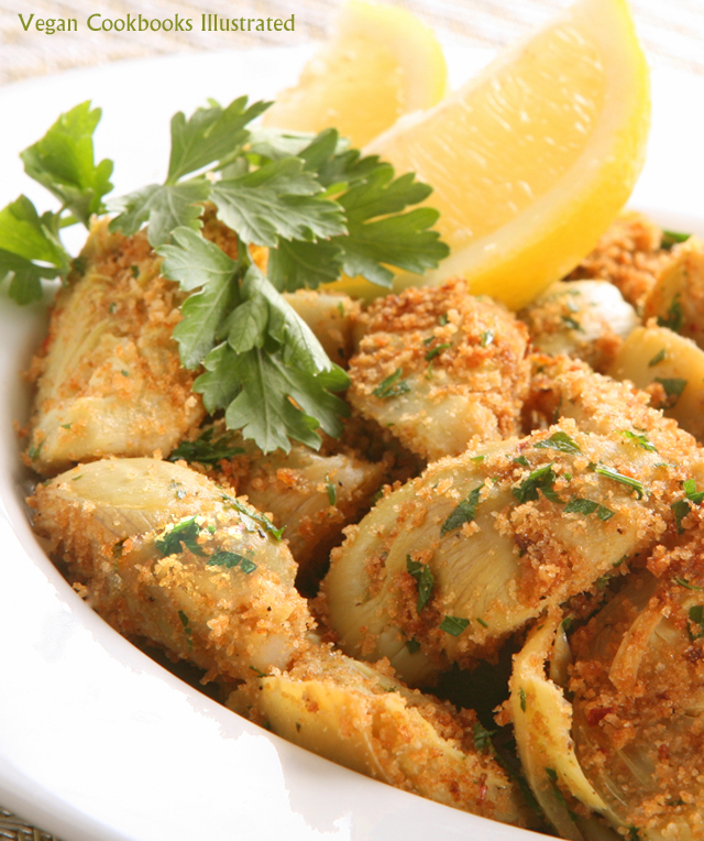 Vegan Cookbooks Illustrated Artichoke Hearts with Garlic and Capers