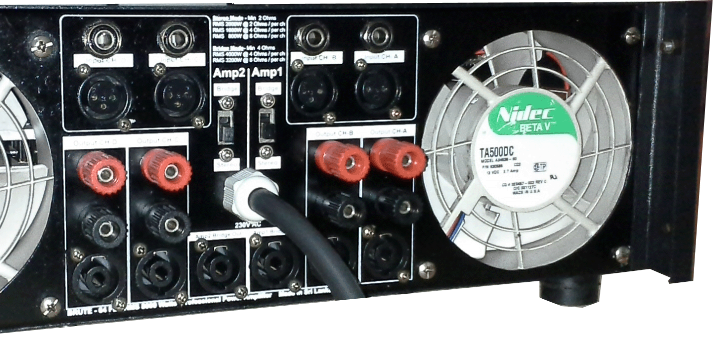  BRUTE Professional Power Amplifiers RMS 8000 Watts 4 Channel