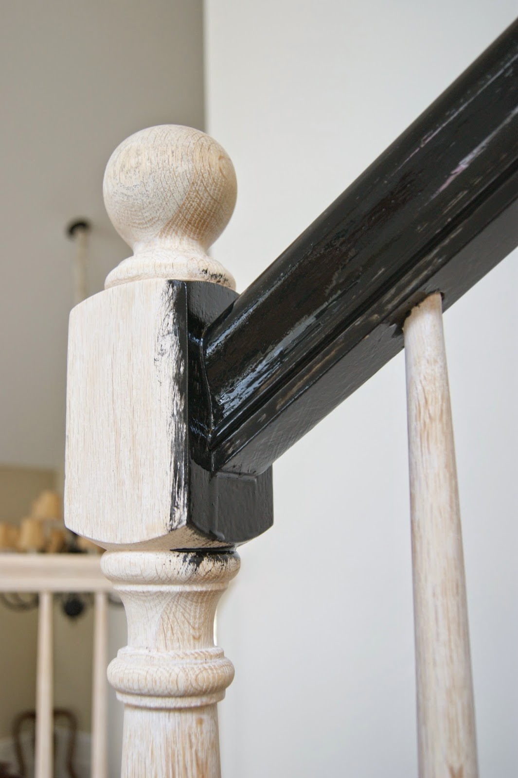 michelle paige blogs Before and After of Painting a Banister