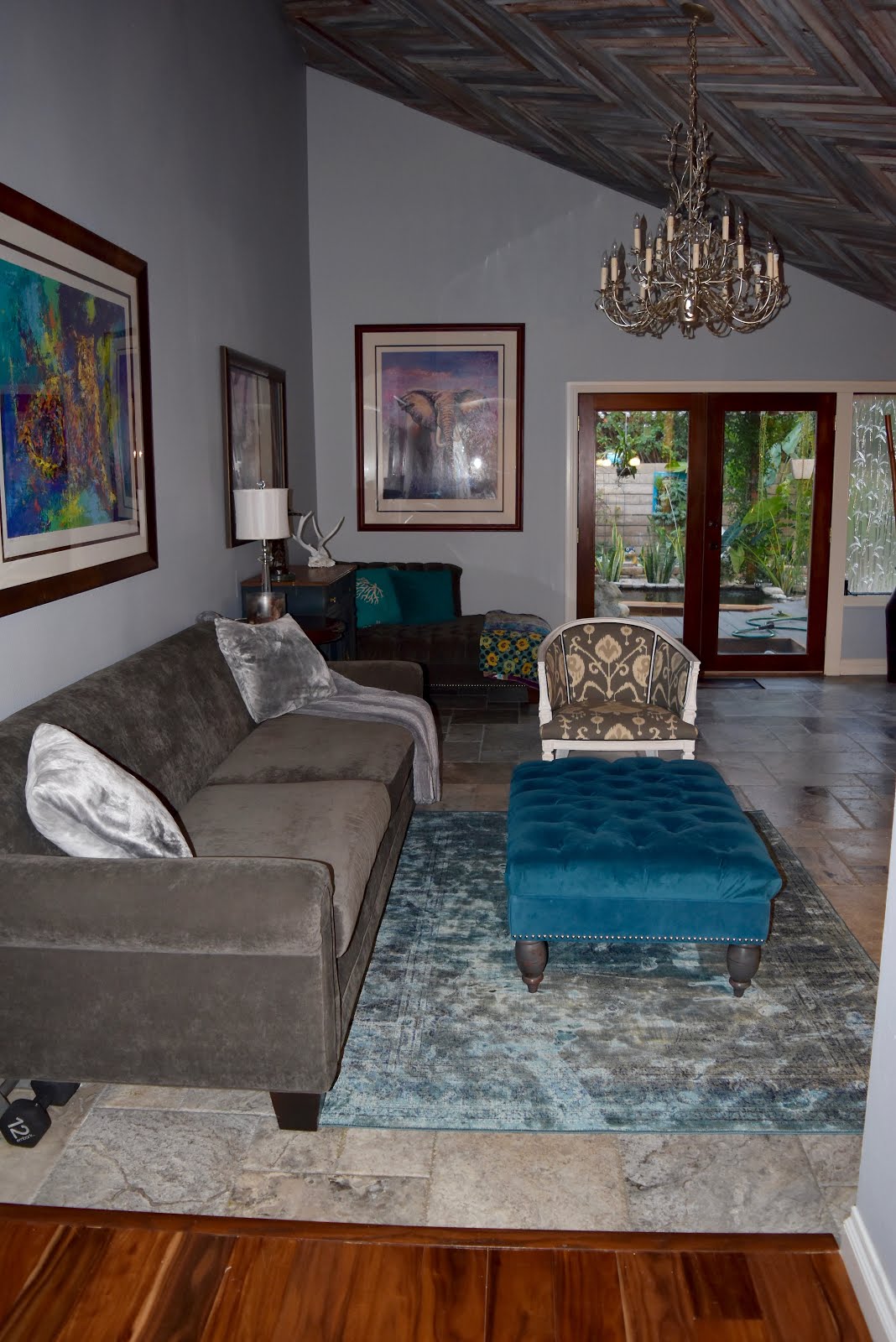 MakeMePrettyAgain Reclaimed Wood Herringbone Pattern Ceiling Project!!!!