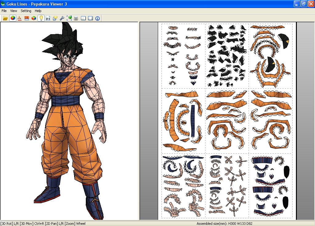 Papercraft Dragon Ball Goku Papercraft4u Free Papercrafts, Paper