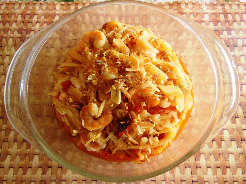 Chumkie's Kitchen Burmese Bamboo Shoots with Tomatoes & Shrimp
