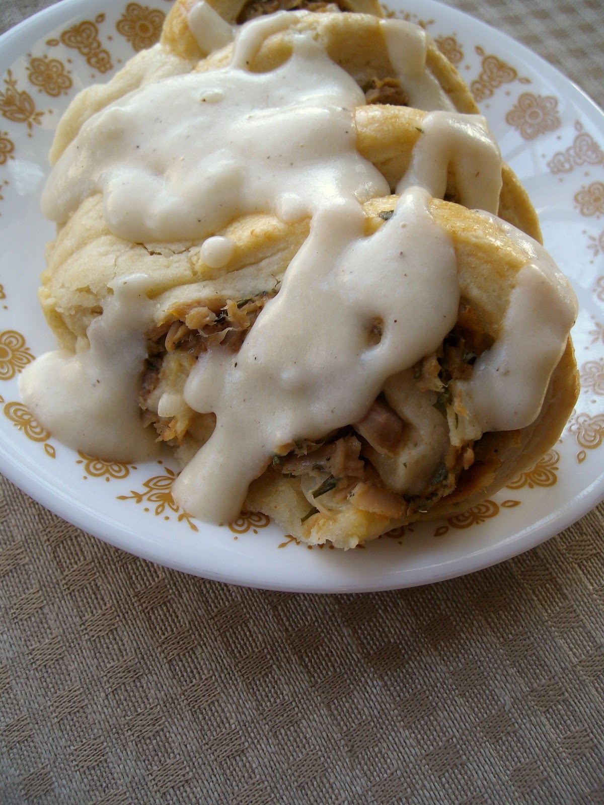 The Foodie RD Tuna Ring with Swiss Cheese Sauce