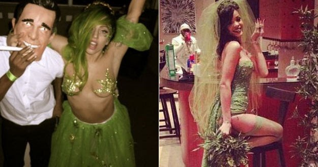 Plant-the-Land: Lady Gaga & Rihanna dress up as Cannabis Queens for  Halloween