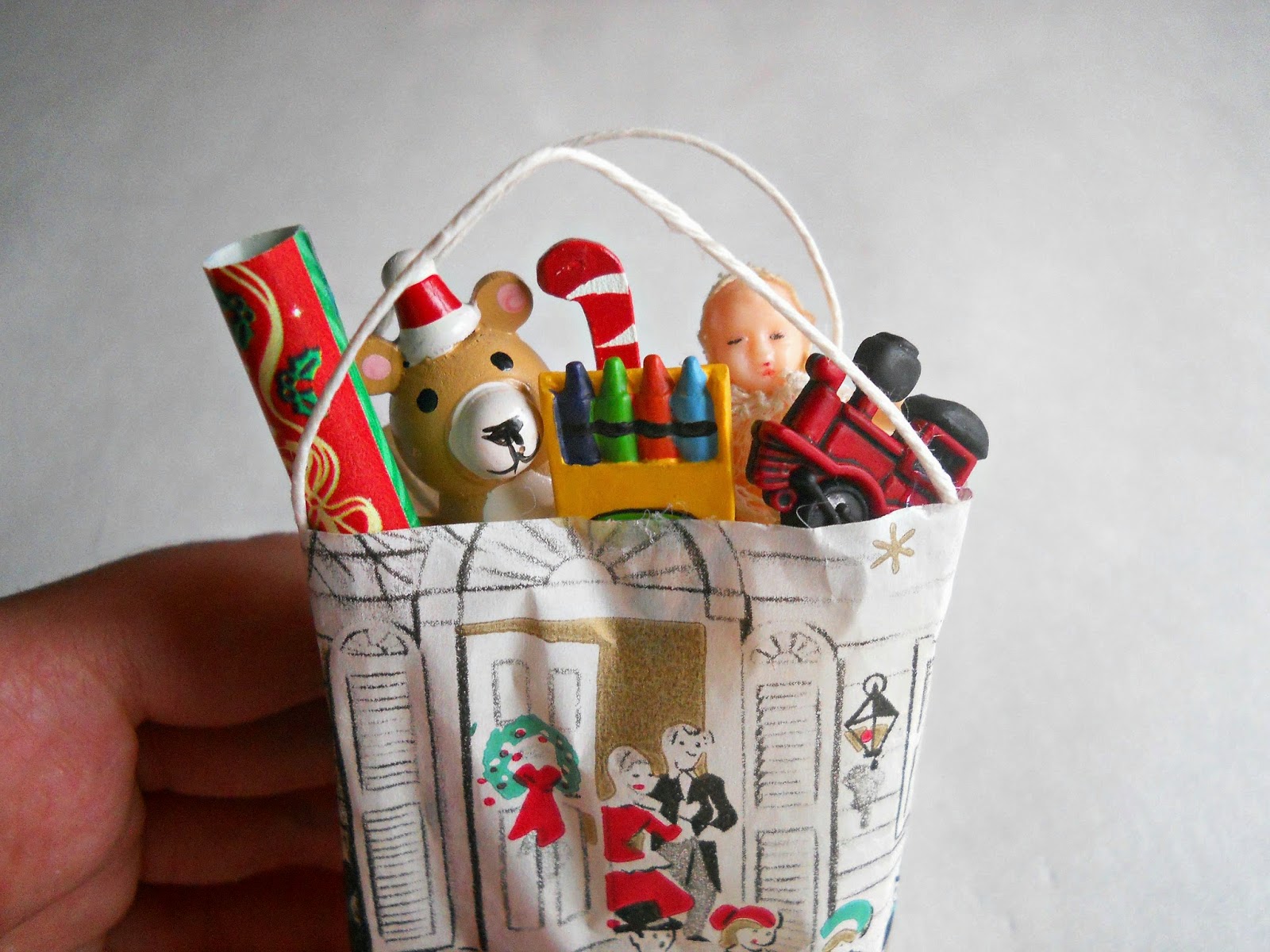 Running With A Glue Gun Bag Of Toys Ornament DIY