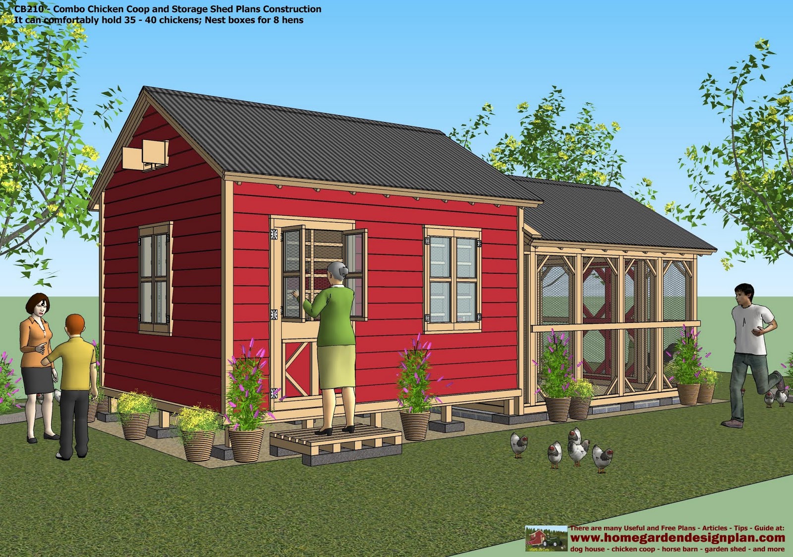 Chicken coop rabbit hutch combo plans ChickLook