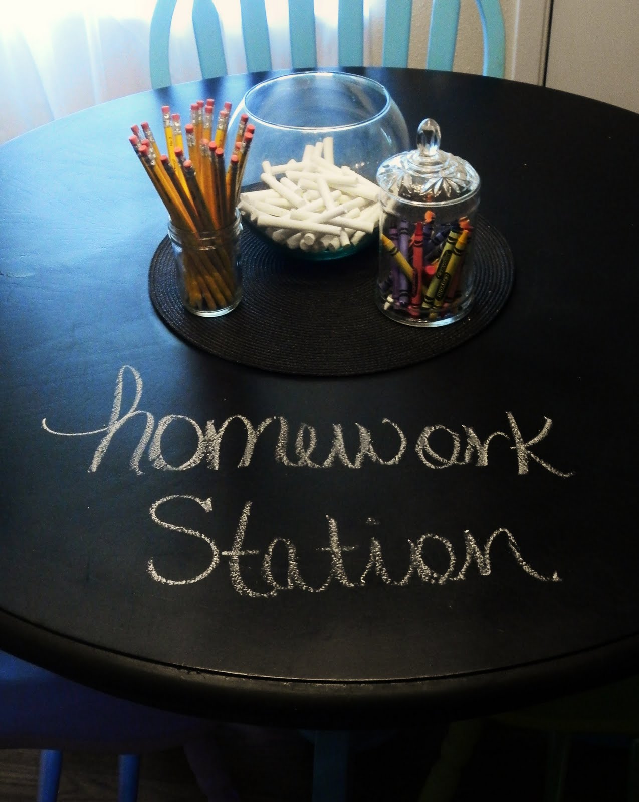 Chalkboard homework station | Back to School: Coolest Learning Spaces
