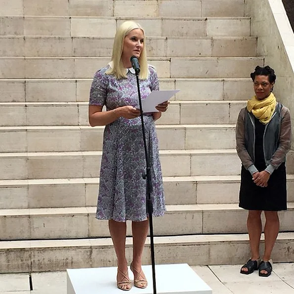 Princess Mette-Marit of Norway attended the opening ceremony of the Nordic Pavilion at the 56th International Art Exhibition (Biennale d'Arte) titled 'All the Worlds Futures' on May 6, 2015 in Venice, Italy. 