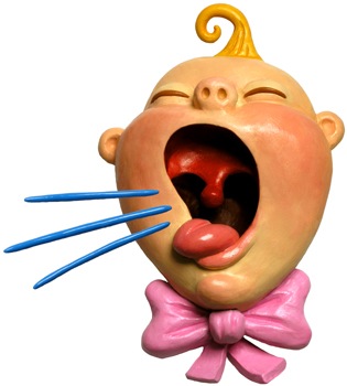 BEBE CON TOS O BEBE TOCEANDO Dibujo de bebé con tos o bebé toceando