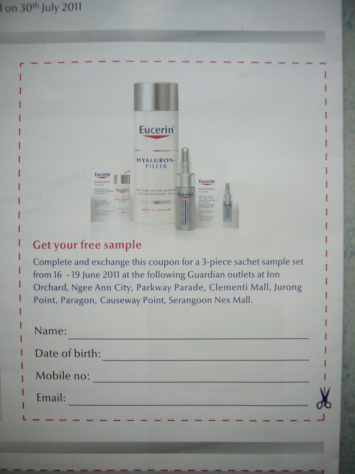 Sleepy Lah Eucerin Samples