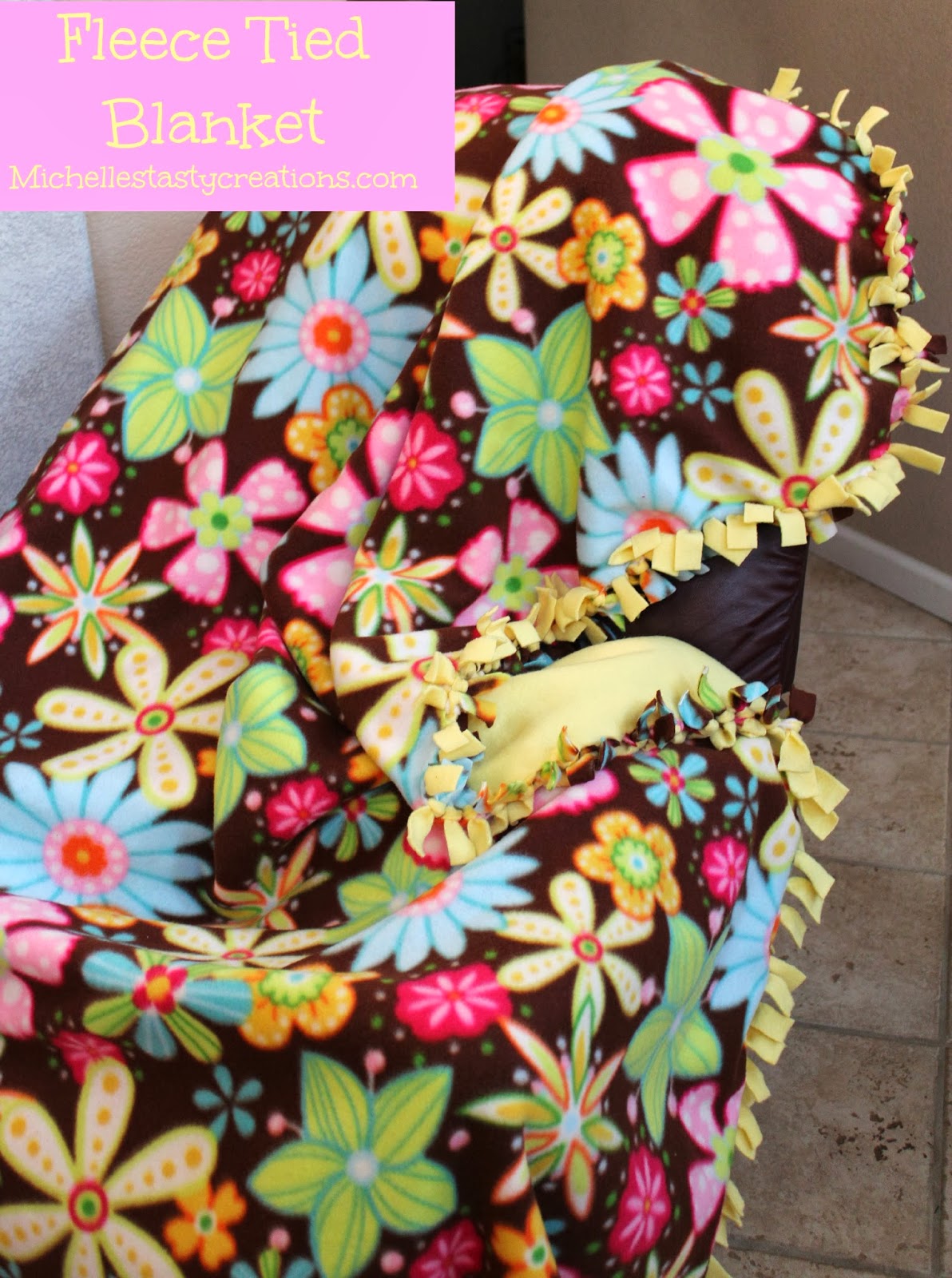 Michelle's Tasty Creations Fleece Tied Blanket