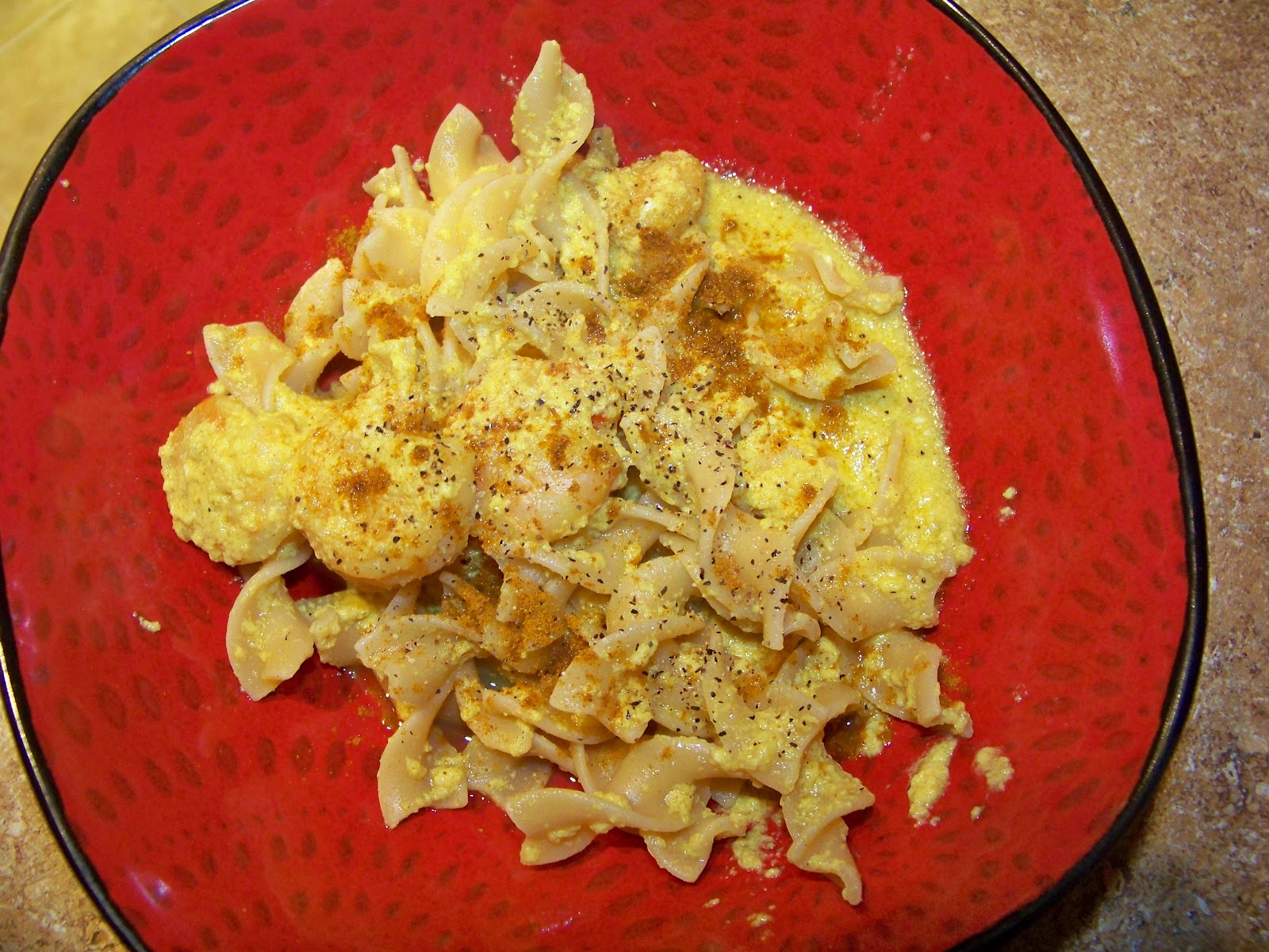 The Mrs. Wilson: Egg Noodles with Shrimp