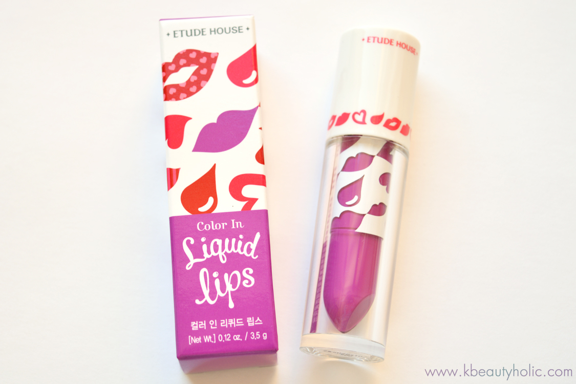 Восхитительный фиолетово-баклажанный блеск для губ Etude House Color In Liquid Lips #17 PP002
