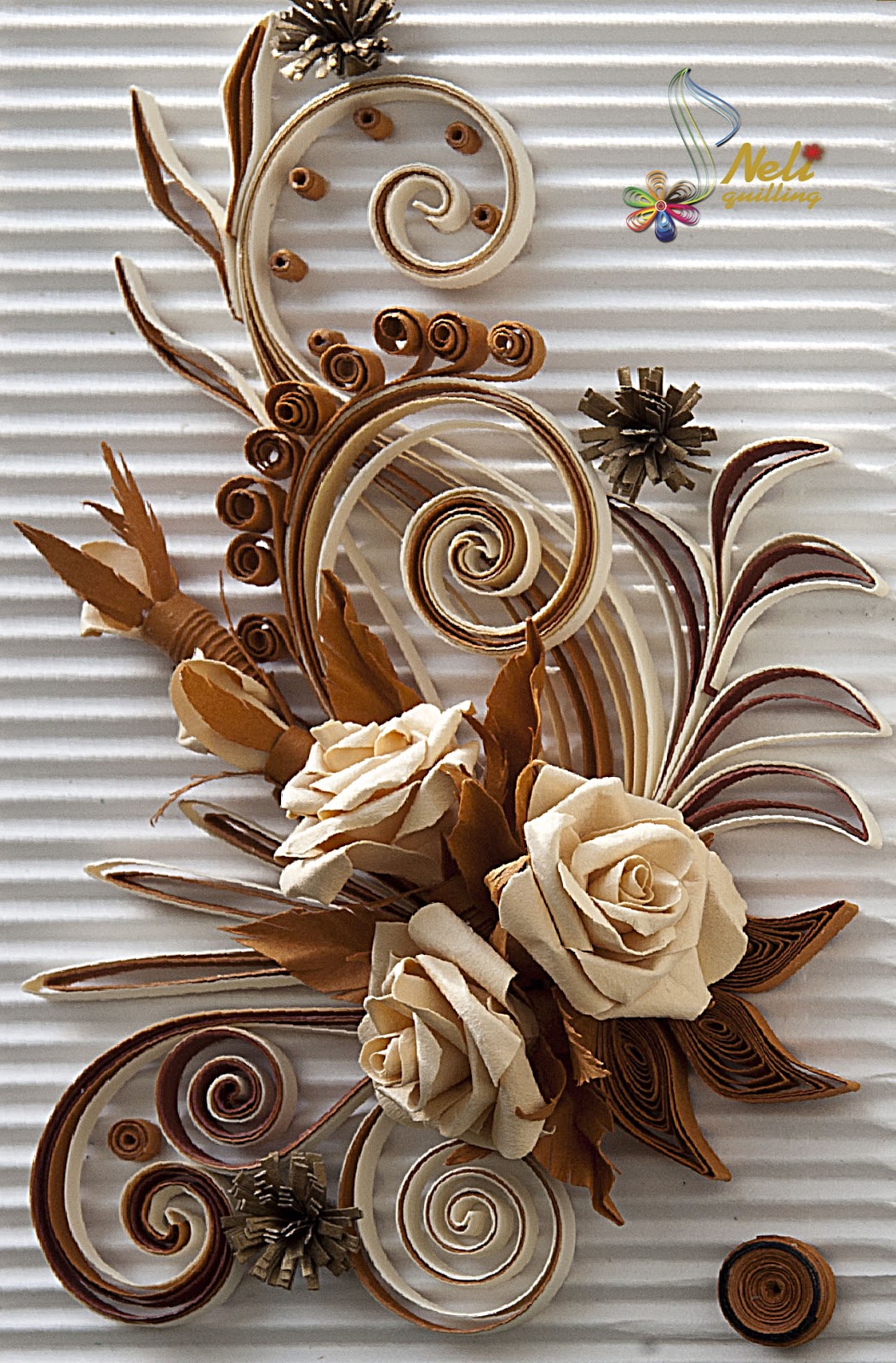 Neli Quilling Art Quilling card roses