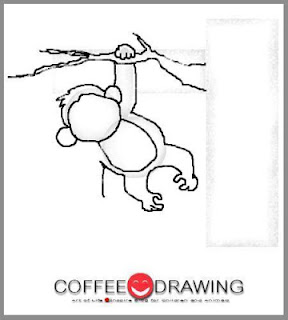 สอนเด็กวาดการ์ตูน รูปลิง แบบง่ายๆ step 15