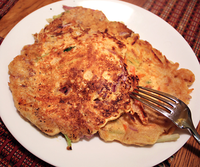 Andrea's Easy Vegan Cooking Okonomiyaki—Japanese vegetable pancakes