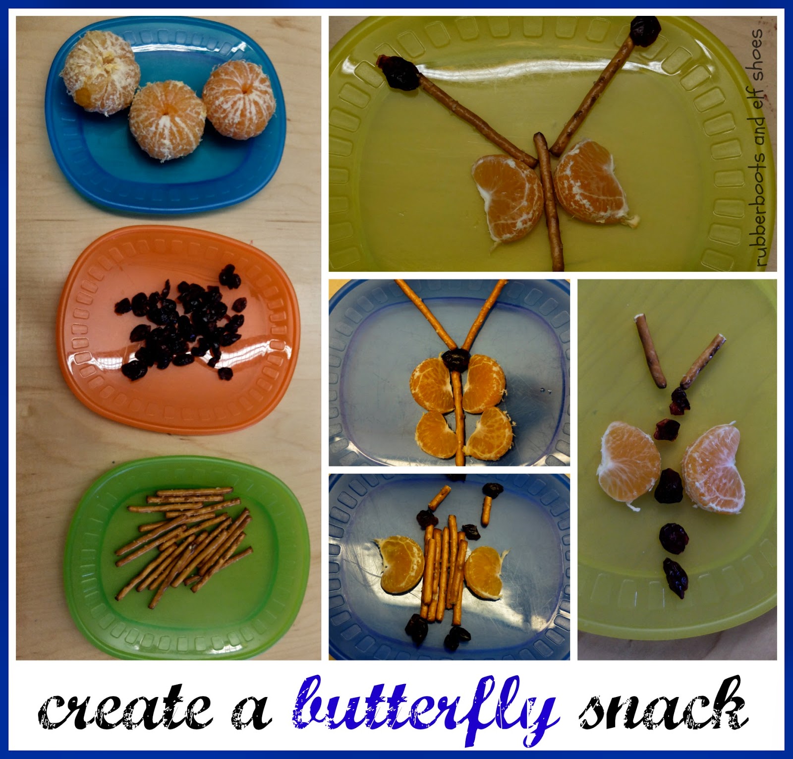 creating a butterfly snack rubber boots and elf shoes