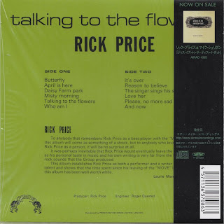 RICK PRICE - TALKING TO THE FLOWERS (GEMINI 1971) Jap mastering cardboard sleeve + 12 bonus