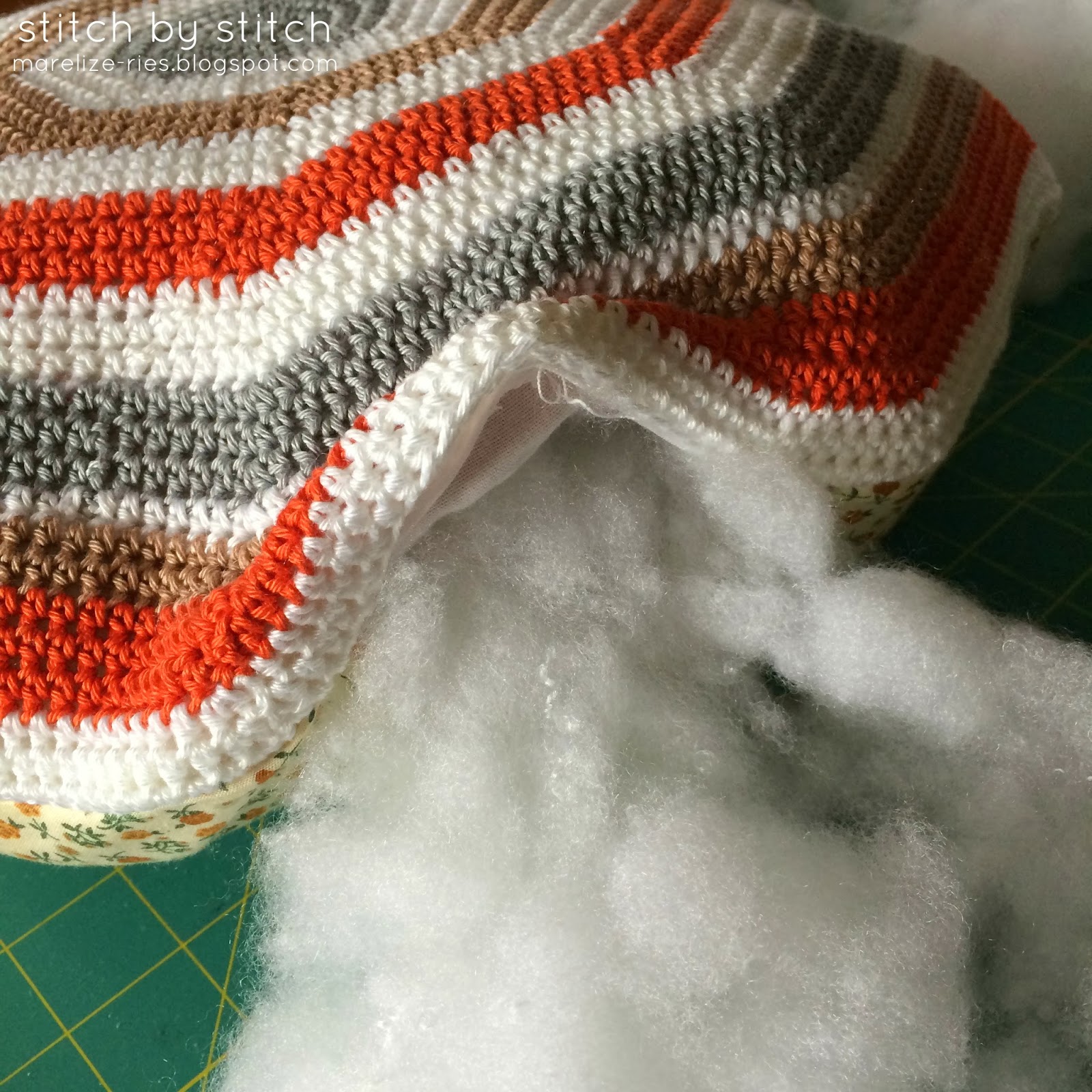 Stitch by Stitch Simple Crochet Cushion Tutorial.