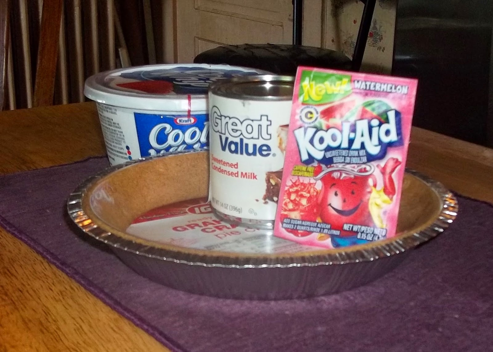 Jancey's Cooking Corner Watermelon KoolAid Pie