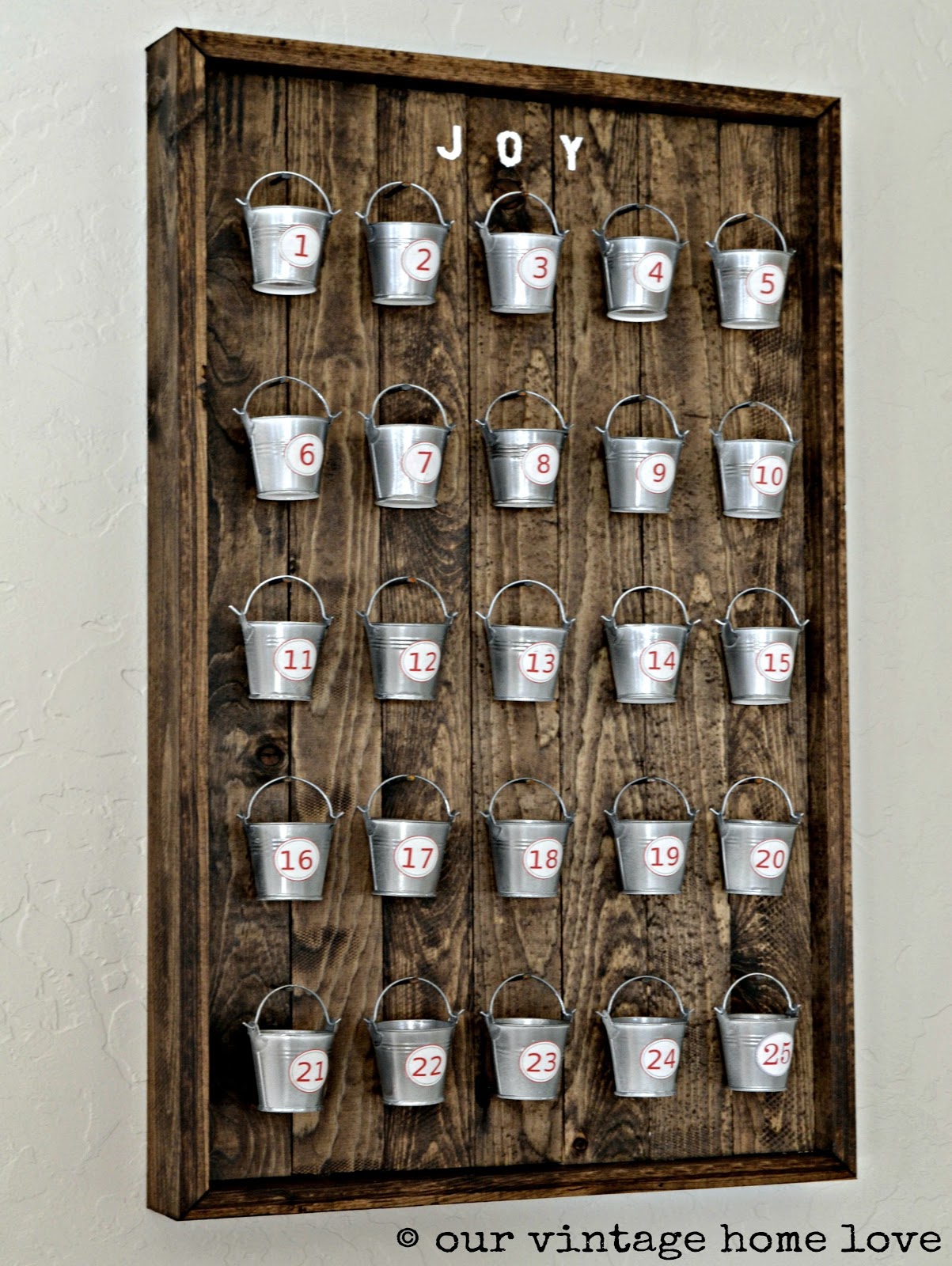 vintage home love Christmas Advent Calendar DIY