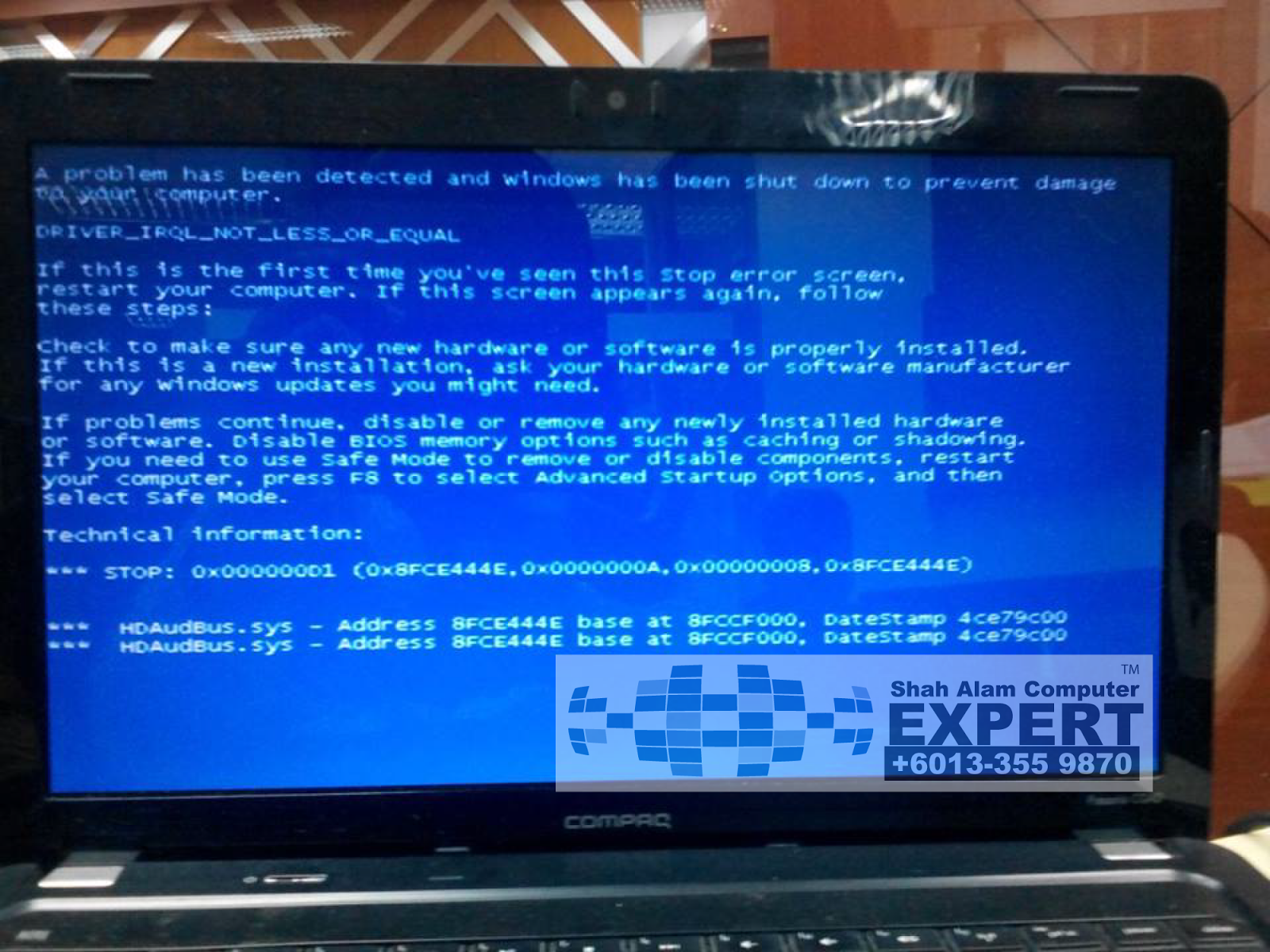 Shah Alam Computer Expert Laptop Mati Secara Tiba Tiba Blue Screen Of Death Bsod