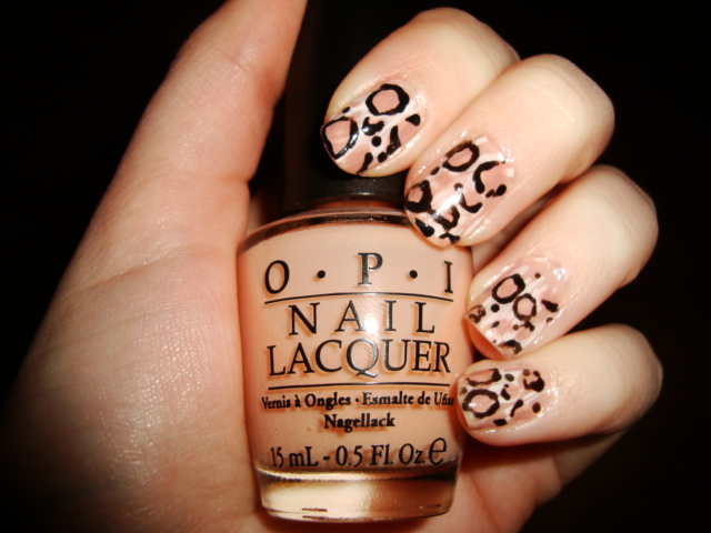 I googled nail tutorials and came across a leopard print tutorial,