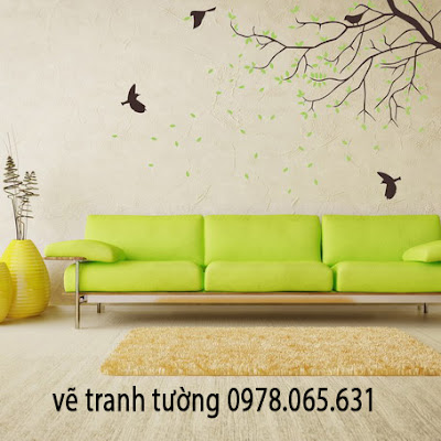 vẽ tranh tường phòng khách vẽ tranh tường phòng ngủ