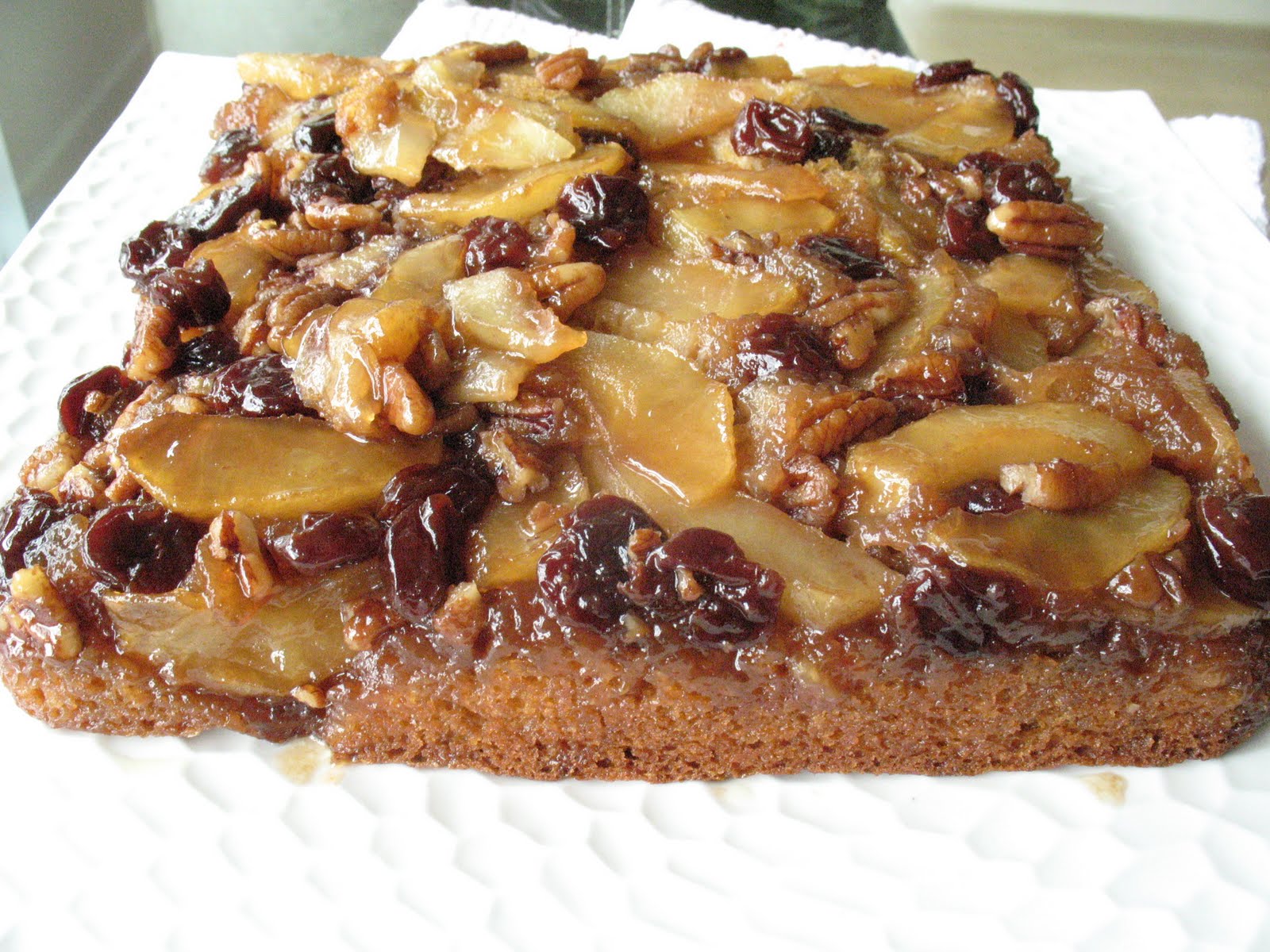 Anna's Table Maple Apple and Cherry Upside Down Cake