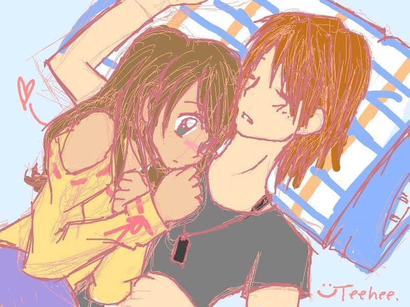 Get Largest Collection Of Animated Wallpapers: Cute Anime Couple Sleeping