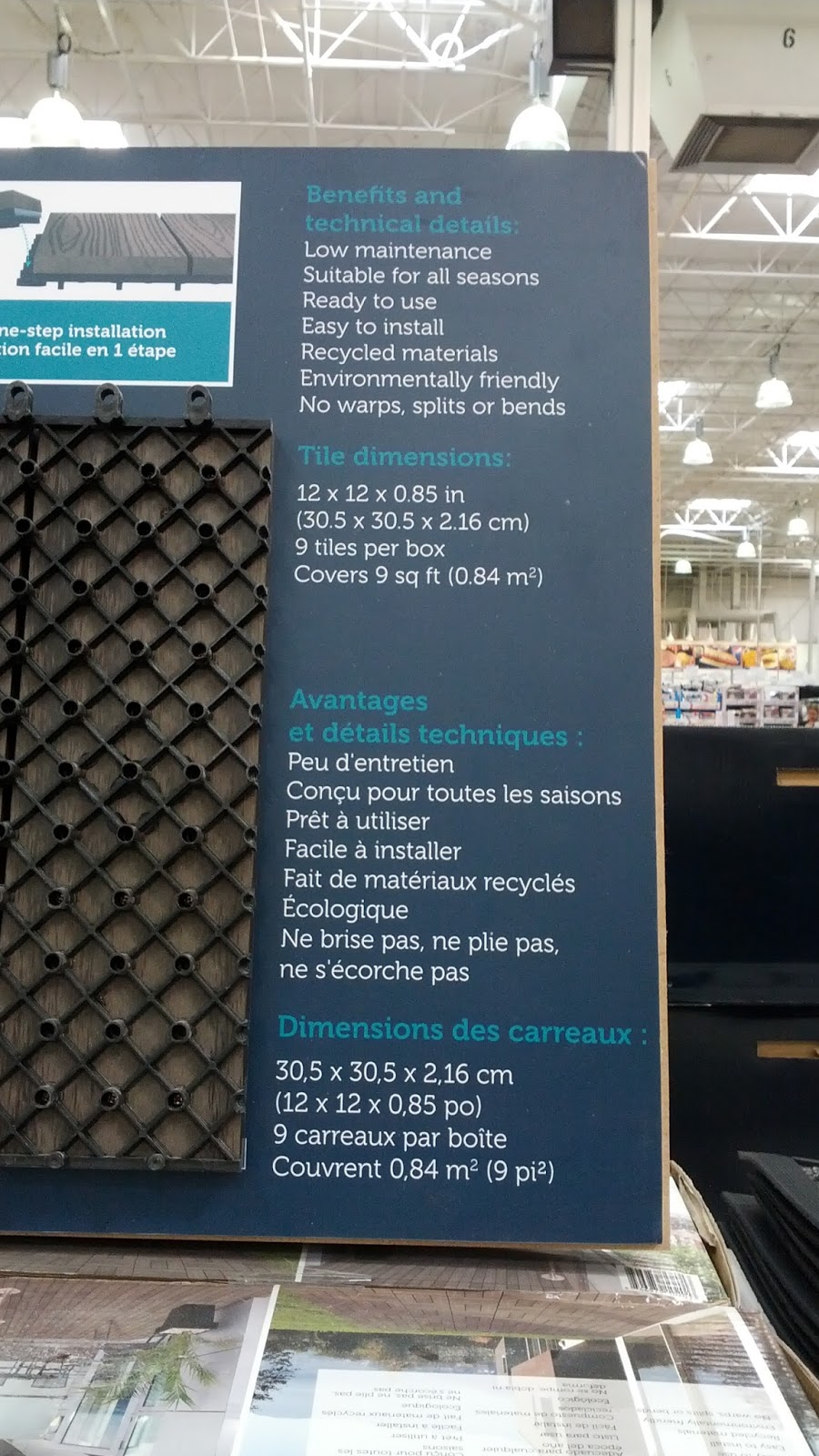 Neo Composite Deck Tiles Costco Weekender