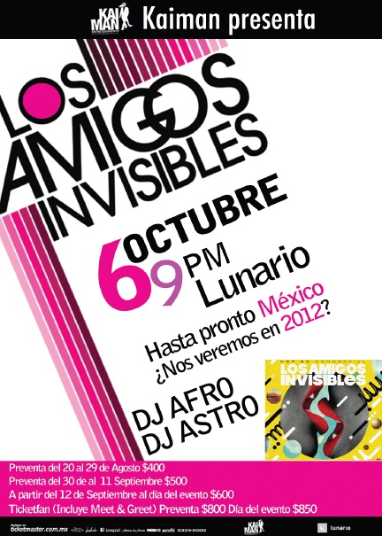 Los Amigos Invisibles ahora en el Lunario 4 flyer+amigos+Lunario+6+de+octubre