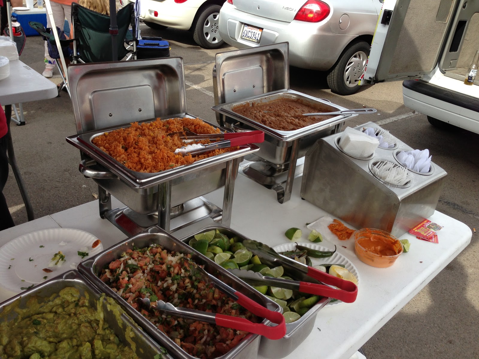 TASTE OF HAWAII TACOS LOCOS CATERING TAILGATE AT STADIUM
