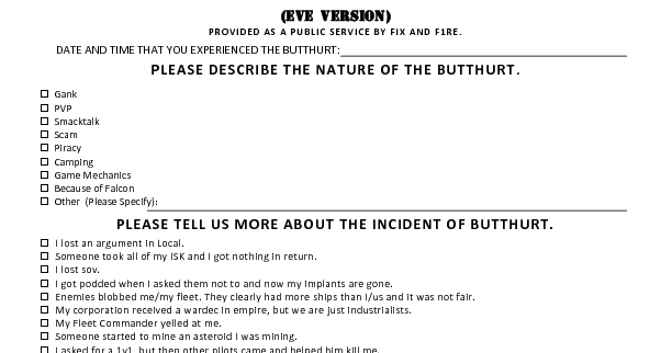 Butthurt Report Form Pdf