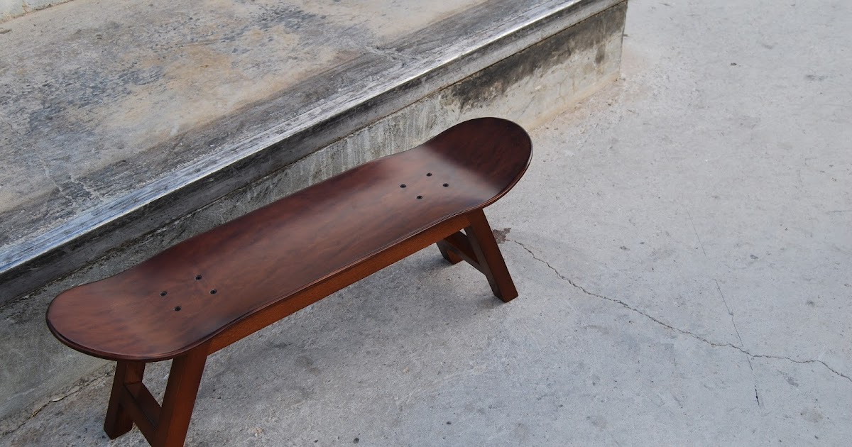 SKATEHOME Skateboard Stool color dark wood