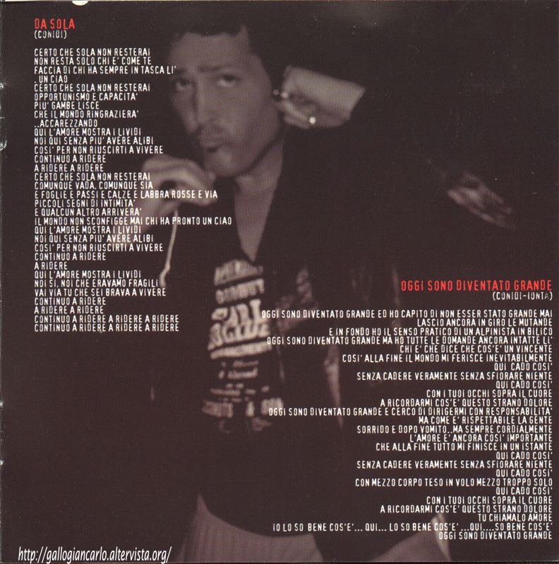 L elenco Dei Brani Sul Cd fotografie e altro...: Marco Conidi - "Nuvole e regole" CD EAN